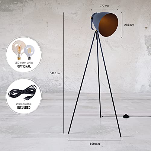 Paco Home Stehleuchte Modern Wohnzimmer Pendelleuchte Hängelampe Esszimmer Industrial Style Scheinwerfer Design E27… – Bild 4