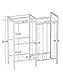 Fiwithy 3 Tiers Dumbbells Yoga Mat Storage Rack with Elastic Straps for Kettlebells Foam Roller Resistance Bands Balls, Workout Equipment Organizer Weight Storage Holder with Hooks for Home Gym, White