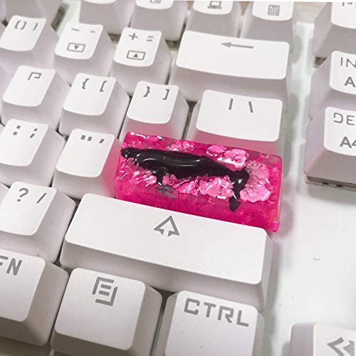 LINWIN Handmade Keycap Whale Keycap for Enter/Shift Keycap for MX Mechanical Keyboard Unique Gifts for Friends (Pink Enter Keycap)
