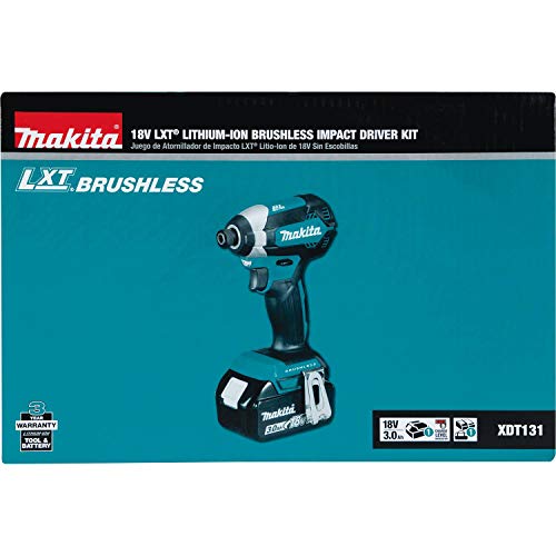 Makita Xdt131 18V Lxt® Lithium-Ion Brushless Cordless Impact Driver Kit (3.0Ah) #TOP7
