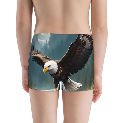 Boys' Cotton Boxer Brief Soft Underwear-Forest River Bald Eagle3