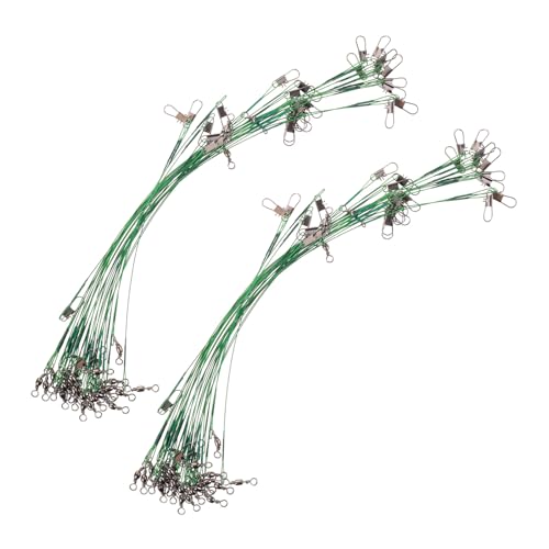 Homoyoyo 60pcs Fishing Leader Wire with Swivels Anti-bite Steel Wire
