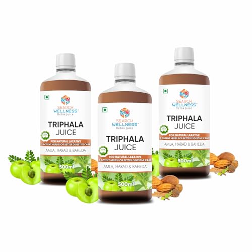 Image of Triphala Juice 500 ML Pack of 3 | Blend With Amla, Harda & Baheda | Support Metabolism | Constipation & Digestive Supplements For Women & Men | Sugar-Free | GMO & BPA Free