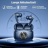 Donerton Bluetooth Kopfhörer, 50 Std Spielzeit In Ear Kopfhörer mit ENC Noise Cancelling, 2026 Kopfhörer Kabellos Bluetooth 5.4 HiFi Stereo, LED-Display – Ansicht 4