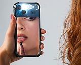 ICU Designs Mirror Cell Case, iPhone 14 Case for Women, & Men, Selfie Light for iPhone, Light Diffus