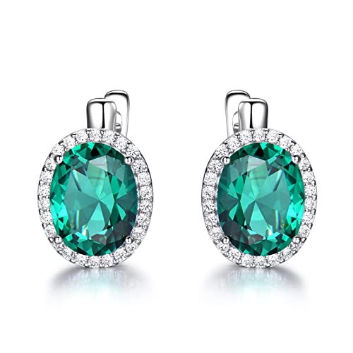 Orecchini a clip con pietre preziose topazio azzurro nano for le donne orecchini in argento sterling genuino for le donne gioielleria raffinata romantica squisito