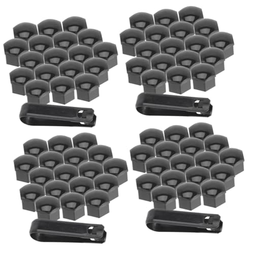JECOMPRIS 80pcs Wheel Center Caps Car Tire Valve Caps Screw Lug Nut Covers Auto-Theft Cover Hub Protection Fitment