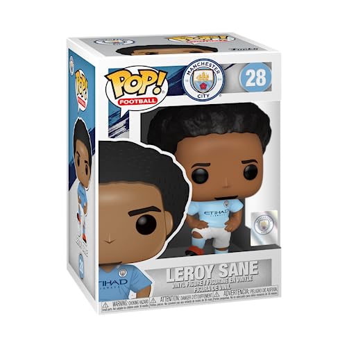 Funko Pop! Vinyl Football: Manchester City-Leroy Sane - Manchester City FC - Figura de Vinilo Coleccionable - Idea de Regalo- Mercancia Oficial - Juguetes para Niños y Adultos - Sports Fans