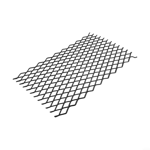Griglia metallica per camino, rete di fissaggio per brace, in acciaio resistente, per fori di flusso d'aria per una combustione efficiente, nera, 19 x 30 cm