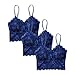 NJGRAE Lingerie Femme 3PCS Lace Lace Strapless sous-vêtements Strapless rembourrés Retour Grande Taille Armoire Lingère Penderie