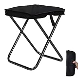NIEEKRUN Camping Hocker Tragbarer Klapphocker Mini-Klapphocker Leicht Sitz Falthocker, Gartenhocker Camping Klapphocker Tragbarer Klapphocker Mini Mini Klappstuhl für Reisen Wandern Angeln Grillen