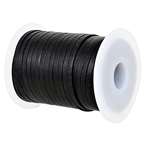 GENIQUE 3mm Leather Cord 5M Black Distressed