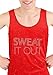 Mens Official Richard Simmons Halloween Costume | Adult 80s Workout Outfit with Wig, Tank Top, & Shorts for Themed Events X-Large