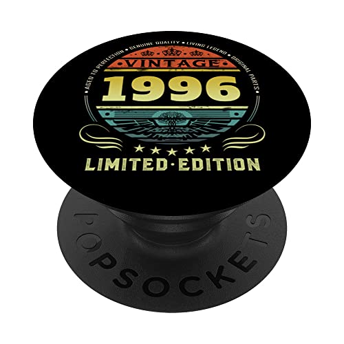 Vintage 1996 Edición Limitada 1996 Pop Socket 1996 Cumpleaños PopSockets PopGrip Intercambiable
