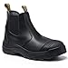DIIG Work Boots for Men, Soft Toe Waterproof Working Boots, Slip Resistant, Anti-Static Slip-on Safety Working Shoes 8 9 10 11 12 13 (BK-802D, 7)