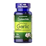 Puritan's Pride Premium Odorless Garlic Fresh 500mg, Traditional Dietary Supplement for Heart Health and Circulation Support with Antioxidant Properties, 250 Rapid Release Softgels