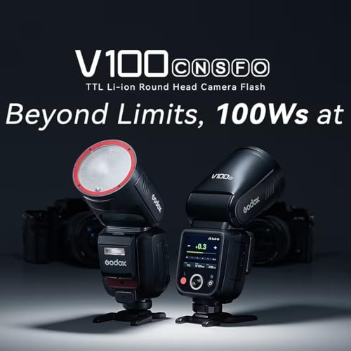 Ficha técnica Godox V100S V100-S Flash de cámara de cabeza redonda Speedlite para cámaras Sony TTL HSS 1/8000s 2.4G 100Ws con pantalla Toch - Fernando Cortés