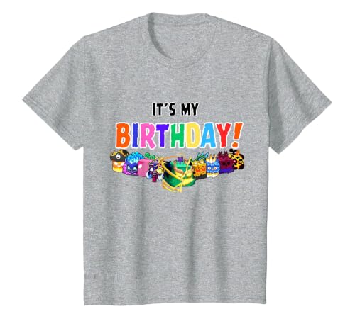 blox Fruit Birthday Party It's My Birthday T-Shirt, Youth, Heather Grey, Small