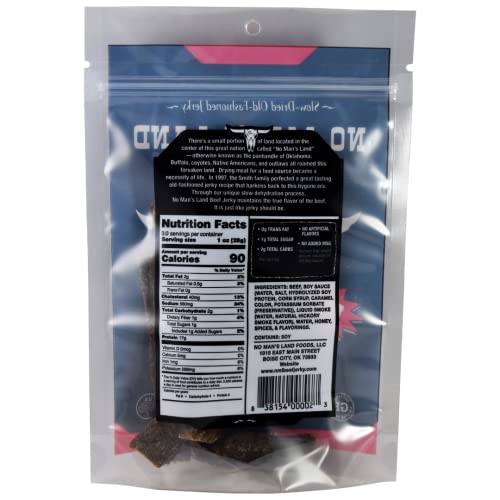 No Man’s Land Hot Beef Jerky High Protein Low Calorie Low Carb Beef Snack 3.0Oz Bag #TOP1