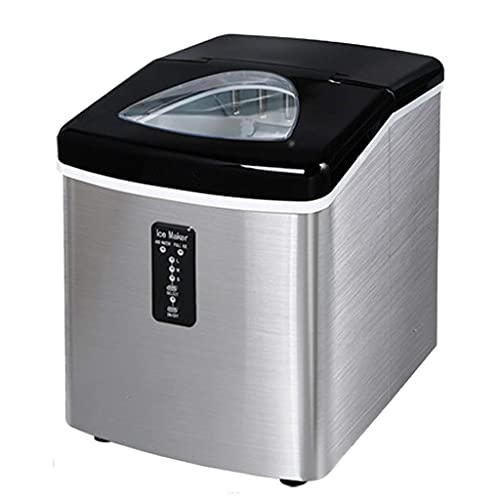 Máquina fabricadora de hielo para mostrador, hace cubos de hielo en 6 minutos, produce 39 lb (18 kg) en 24 horas, eléctrica, capacidad 3,2 L, marca HUSHHAAMPP miniatura 1