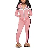 Nimsruc Two Piece Outfits For Women Jogging Suits Casual Sweatsuits Jogger Tracksuits Long Sleeve Zi