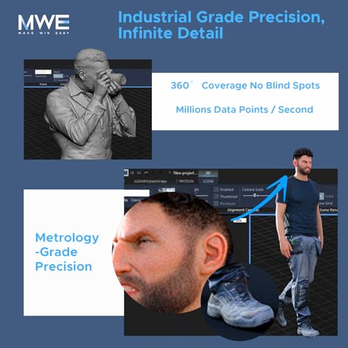 image for RIXZSIW Full Body 3D Scanner for 3D Printing, Metrology-Grade Precisio