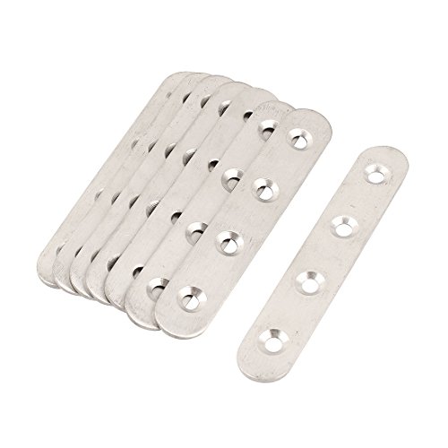 8 Pieces Silver Tone Stainless Steel Straight Support Shelf Bracket 4