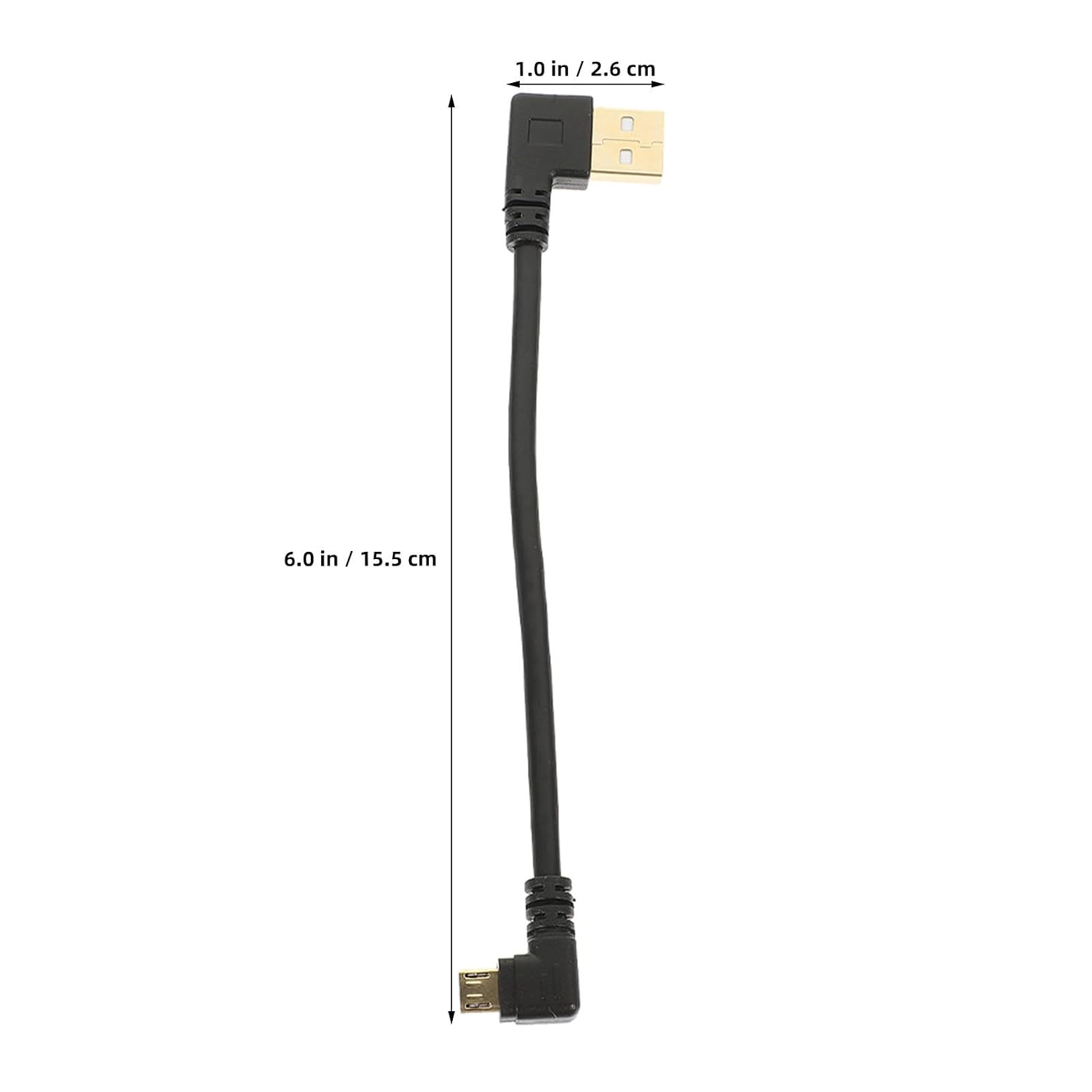 USB a Micro USB Cable 6 Inch 4pcs Right Angle Charger Cord image 2
