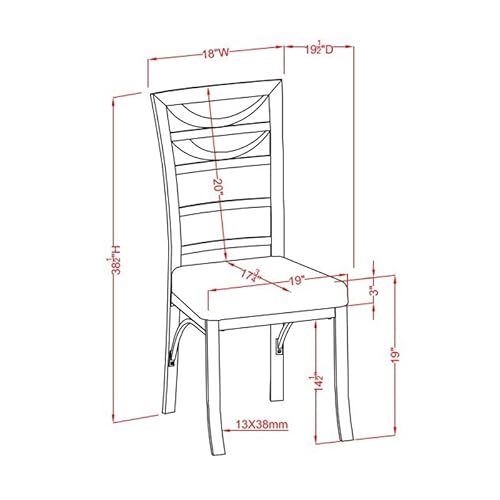 Furniture Of America Catarina Metal Ladder-Back Dining Chair, Set Of 2 #TOP2