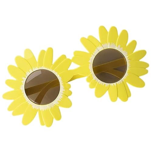 Art the Clown Sunflower Glasses for Terrifier Costume Sunflower Daisy Glasses Adult Halloween Role Play Multicolor (Yellow)