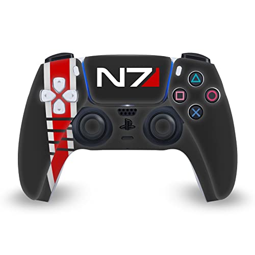 Head Case Designs Oficjalnie Licencjonowany EA Bioware Mass Effect Logo N7 Grafika Naklejka Winylu Skóry Naklejka Pokrywa Kompatybilny z Sony PlayStation 5 PS5 DualSense Controller