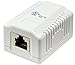 Produktbild odedo® CAT 6A 10 Gigabit 500Mhz Anschlussdose Aufputzbox Universal Netzwerkdose 1x RJ 45 voll geschirmt für 10 Gigabit Reinweiß RAL9010, AWG 22-26 auch PoE (Mount Box 1port)
