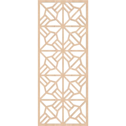 Image of Auburn Decorative Pierced Fretwork Wood Wall Panels, 15 3 /8 inchW x 39 3 /8 inchH x 1 /4 inchT, Red Oak