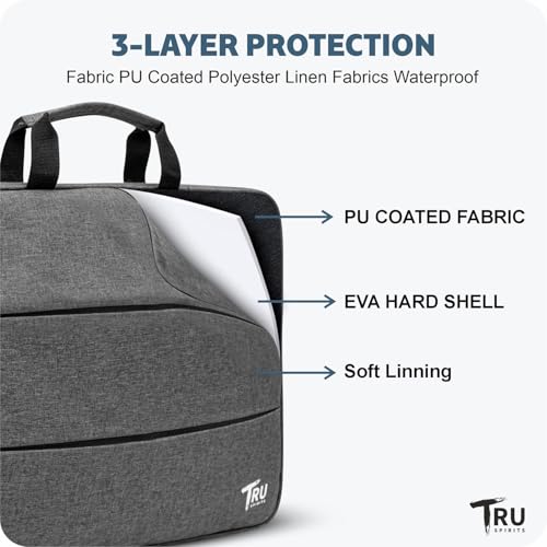 Image of Laptop Sleeve /Pouch /Case /Bag with Handle & Two Front Accessory Pockets - Compatible with Apple, Dell, Lenovo, Asus, HP, Samsung, Mi, MacBook & Notebooks