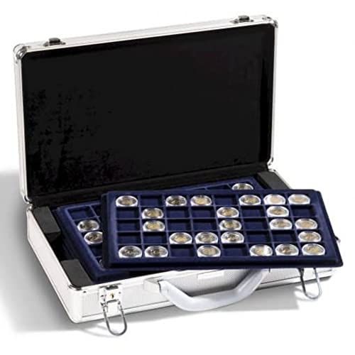 Leuchtturm 343105 Coffret à Monnaie Cargo L 6 - INCL. 6 Plateaux pour 240 pièces jusqu'à 33 mm Ø p.ex. 2 pièces Euro - 407 x 95 x 245 mm