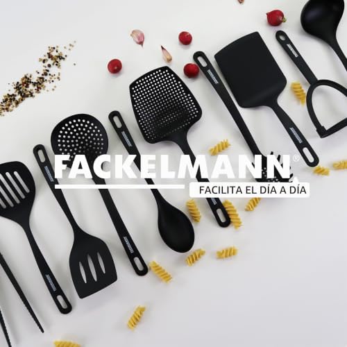 Miniatura 7 de Fackelmann Fenix Cucharón De Cocina, Material Rpet 100 Reciclado, Plástico Reciclable Con Alta Resistencia Al Calor Hasta 230 C, Alta Durabilidad, Anti Rayaduras, Color Negro, 31 Cm, 1 Ud.