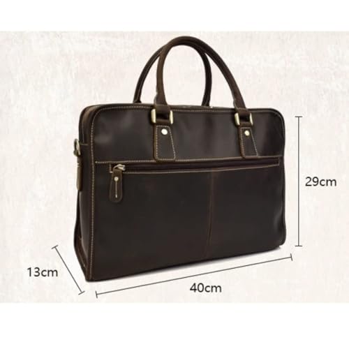 Bolso bandolera para hombre de cuero genuino que protege tu portátil 2