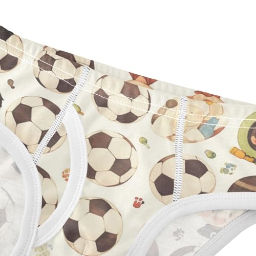 Watercolor Brown Football Baby Boys Pure Cotton Kids Underwear Cute Children Undies4