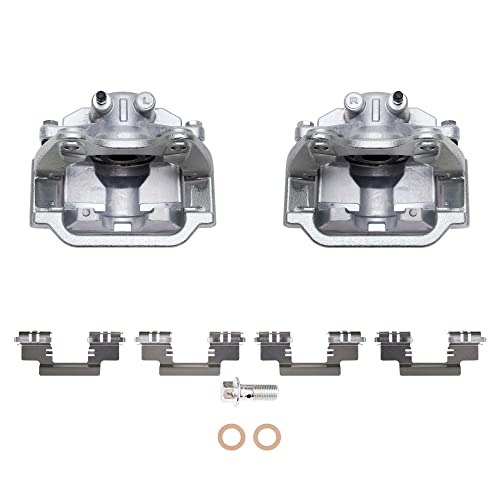 Image of Detroit Axle - Brake Kit for Chevy GMC Silverado Sierra Suburban 1500 Avalanche Tahoe Yukon Cadillac Escalade Front Rear Drilled & Slotted Brake Rotors Ceramic Brakes Pads Rear Brake Calipers