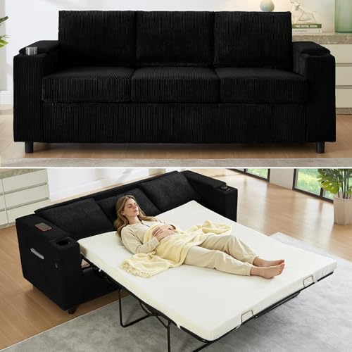 Queen Size Pull-Out Sofa Bed with Mattress