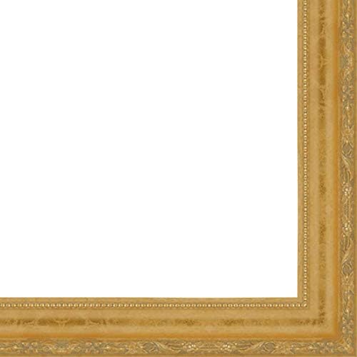 CountryArtHouse Picture Frame Moulding (Wood) 100ft bundle - Traditional Gold Finish - 2" width - 5/8" rabbet depth