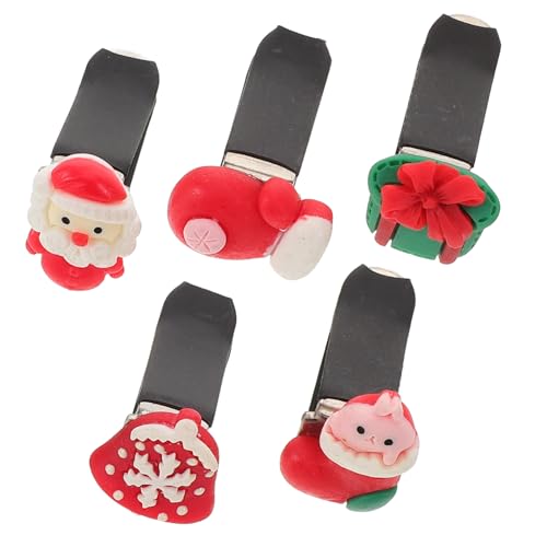 HEALEEP 5pezzi Cute Christmas Car Air Freshener Clips Easy-to-use Car Vent Decorations for Women Adorable Accessories for Holiday Spirit