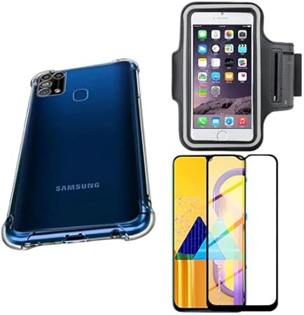 Capinha Anti Impacto e Braçadeira Capa Porta Celular Para Corrida + Película  3D Compatível Samsung Galaxy M31 | Amazon.com.br
