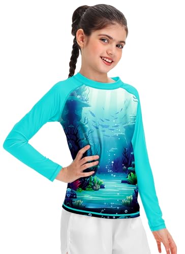 Image of Remimi Unisex Kids Rash Guard Long Sleeve SPF 50+ Tie Dye Sun Shirt 3-12 Years
