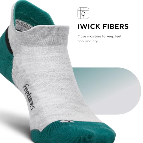 Image of Feetures Elite Max Cushion No Show Tab - Running Socks for Men & Women, Athletic Compression Socks, Moisture Wicking