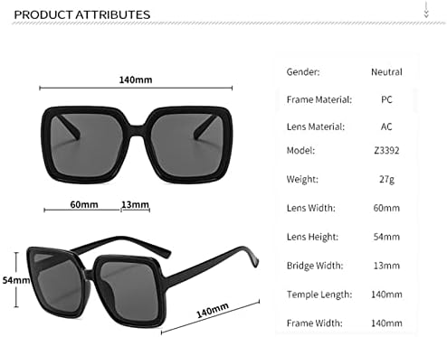 Oversized Sunglasses Fashion Square Ladies Sunglasses… 6 Oversized Sunglasses Fashion Square Ladies Sunglasses…