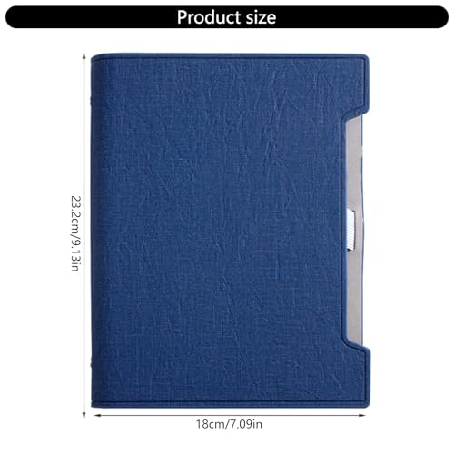 Carnet de notes rechargeable avec couvertures de reliure en cuir PU