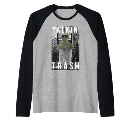 T-shirt Raglan Sesame Street Oscar the Grouch pour éviter les vêtements sans âme