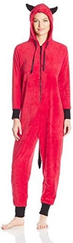 Totally Pink Women's Plush Specialty Devil Onesie