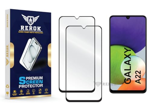Image of Gorilla Tempered Glass Screen Protector Compatible with Samsung Galaxy A22 4G [Pack of 2] | Edge-to-Edge, Bubble-Free, Case Friendly, Easy Installation Kit